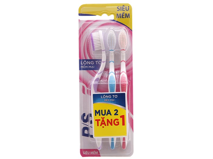 Bàn chải đánh răng p/s lông tơ siêu mềm mại combo mua 2 tặng 1