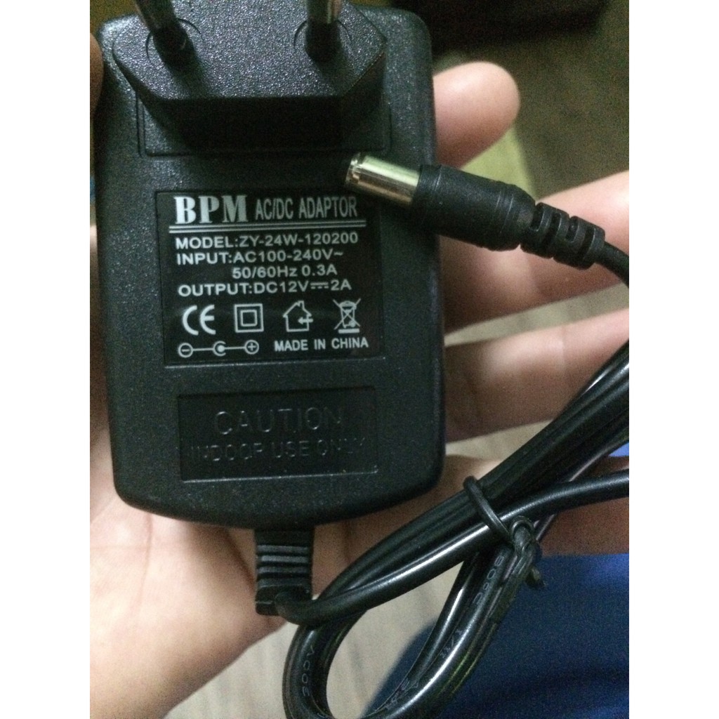 Nguồn adapter 12v-2a cao cấp cho camera, loa kéo