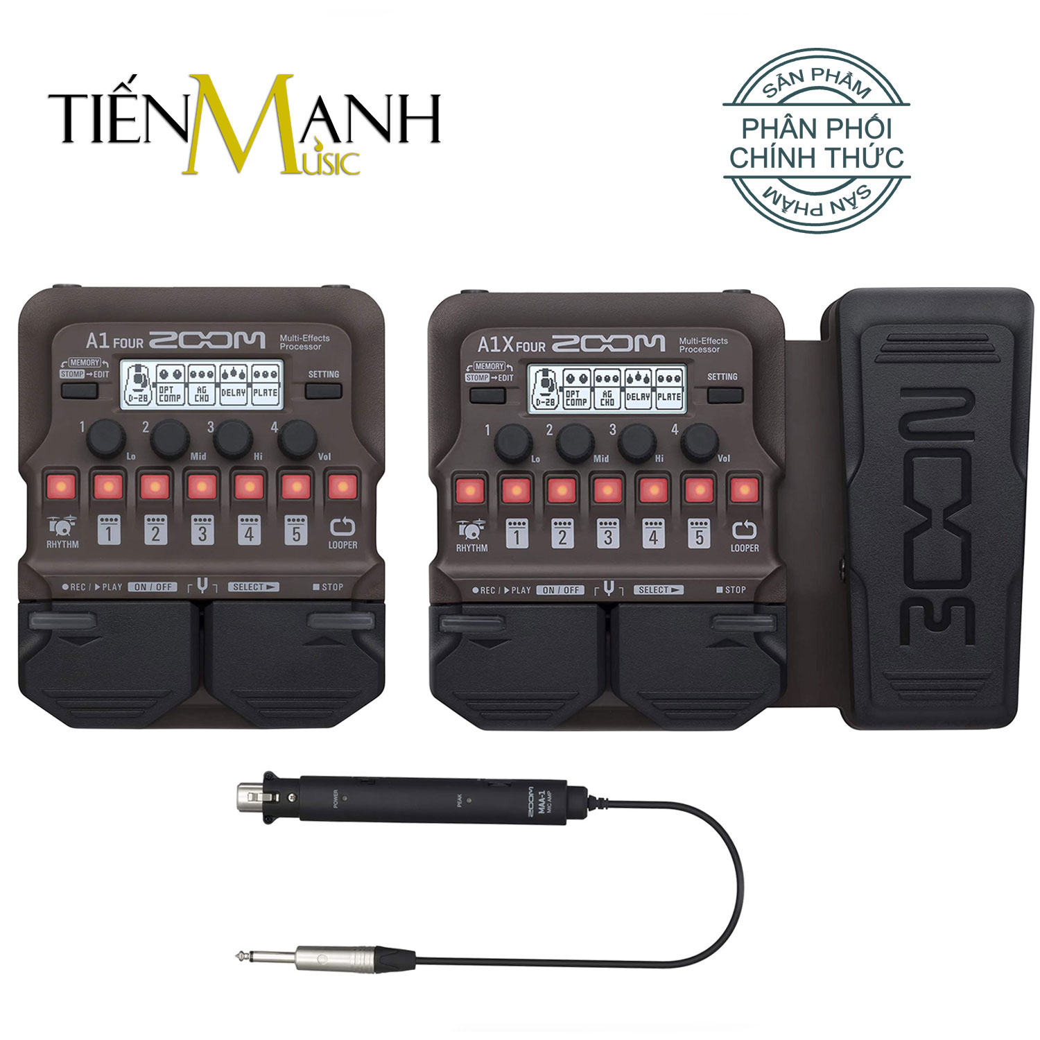[Trả góp 0%] Zoom A1 Four A1X Four - Phơ Acoustic Guitar Bàn đạp Multi-Effects Pedal  - Chính Hãng