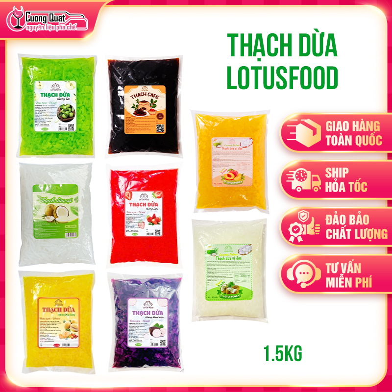 Thạch Dừa LOTUS Bịch 1.5kg - Topping đồ uống