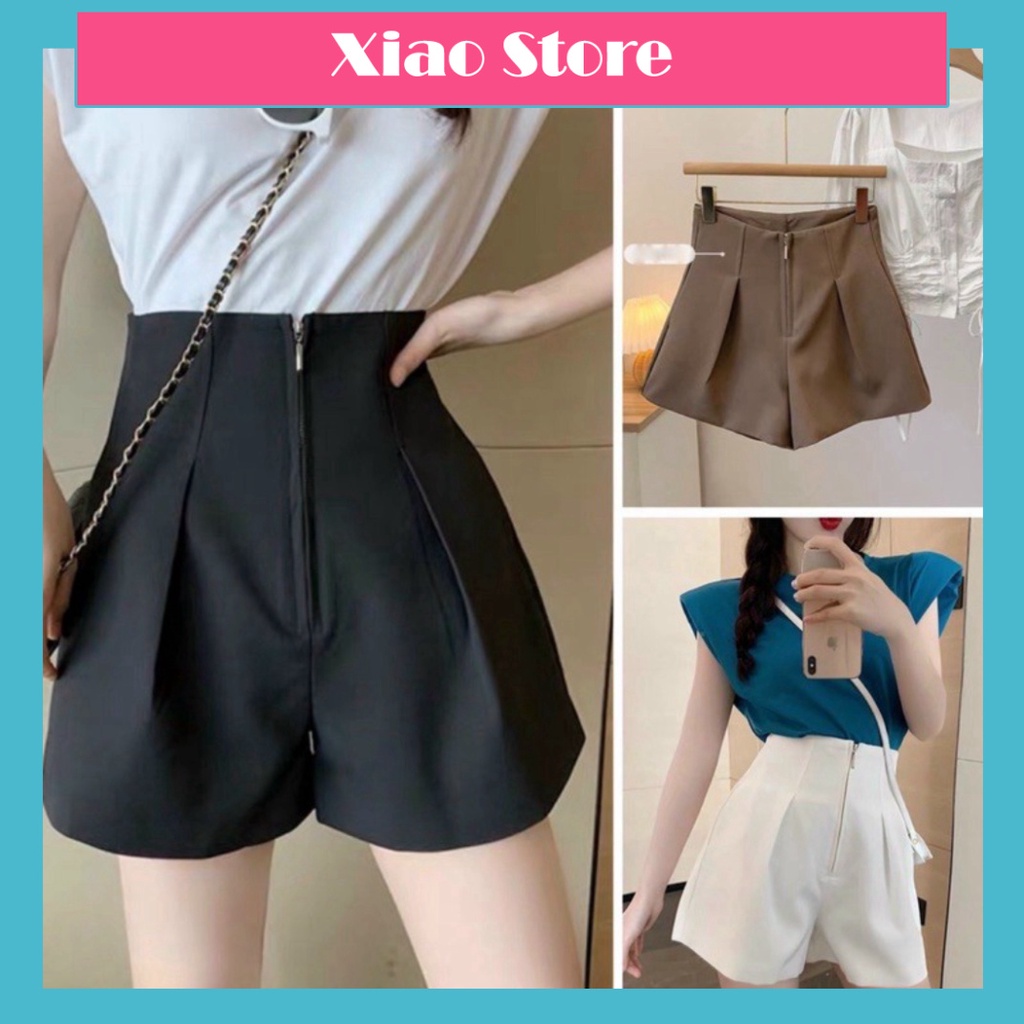 Quần short nữ khoá trước siêu hot_sn200 babydoll chất đẹp mầu trắng, đen xiao shop
