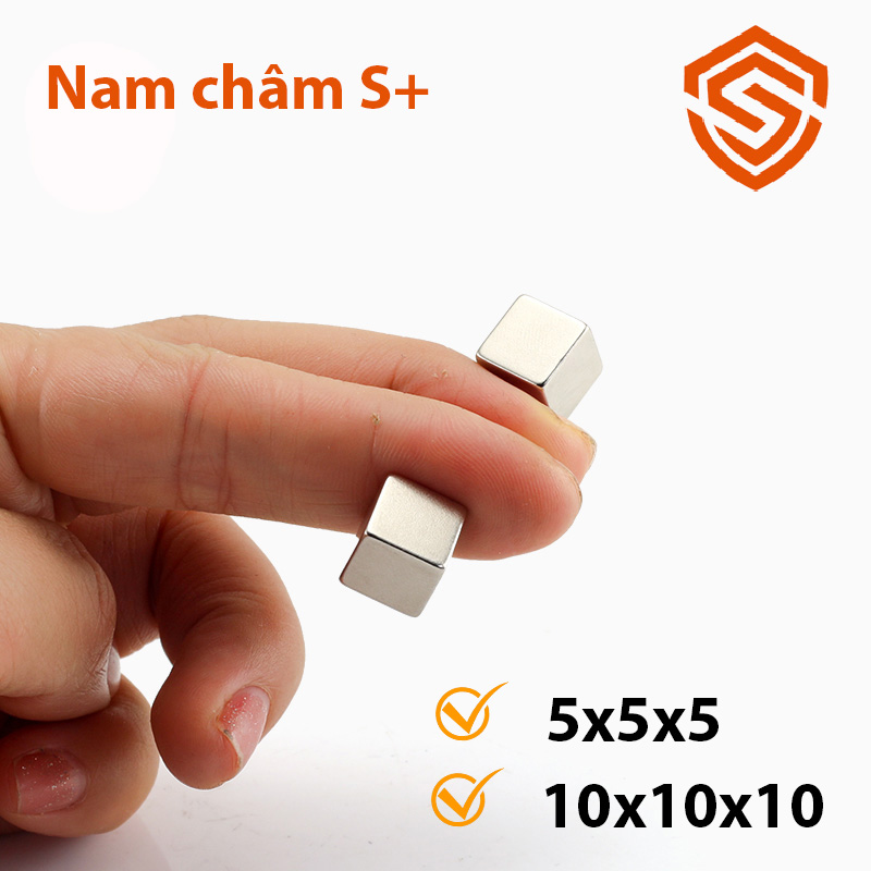 Nam châm đất hiếm hình lập phương 5x5x5mm 10x10x10mm