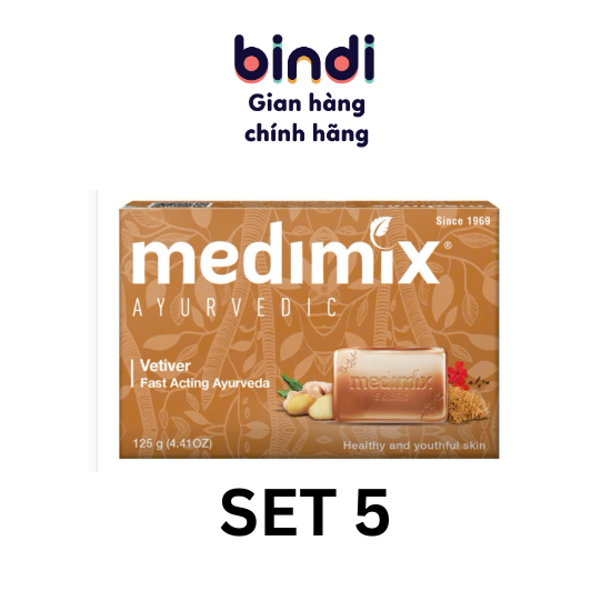  Set 5 Xà phòng Medimix Cỏ Hương Bài 125g bánh 