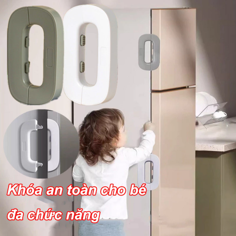 MiraLife Khoá cửa ngăn kéo tủ lạnh đa năng,Khóa Tủ Lạnh Chống Trẻ Em Không Cần Khoan, không cần đục lỗ, bảo vệ an toàn cho bé