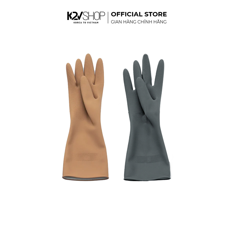 Găng tay 100% cao su saengong size m màu xám/ màu be