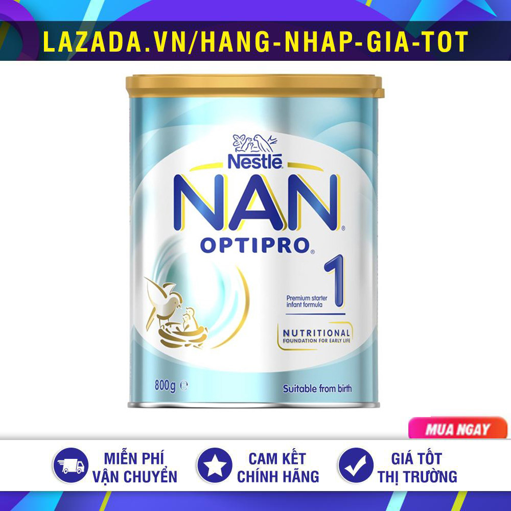 SỮA BỘT NESTLE NAN OPTIPRO SỐ 1 ÚC 800G DÀNH CHO TRẺ TỪ 0-6 THÁNG TUỔI