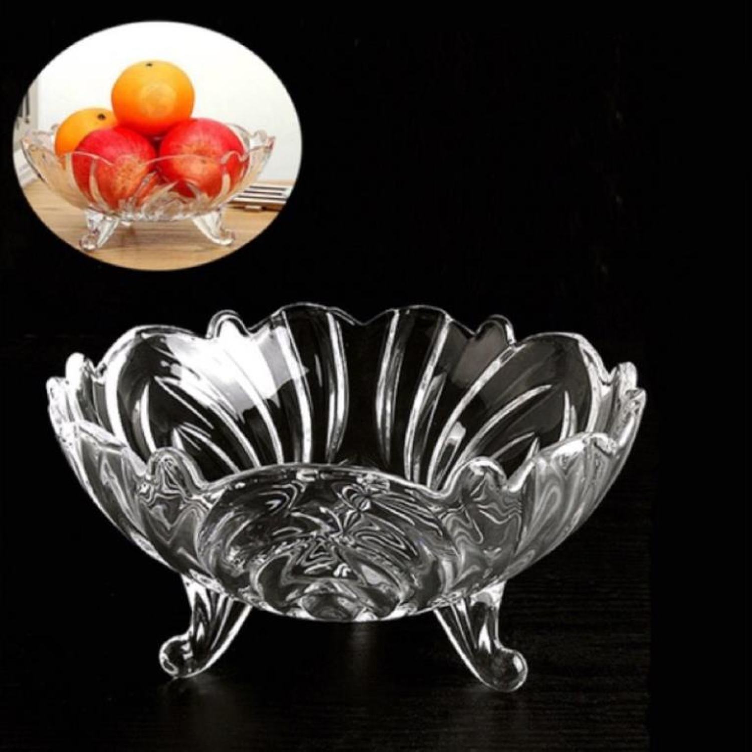 Bát thuỷ tinh 3 chân đựng hoa quả, thả hoa siêu đẹp BP