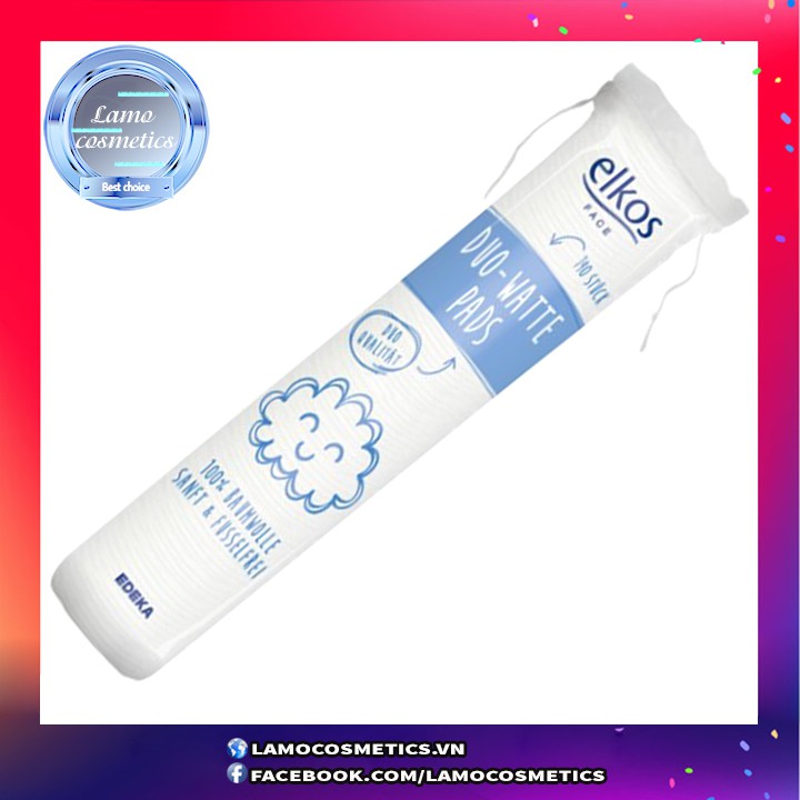 Bông tẩy trang elkos 140 miếng đức