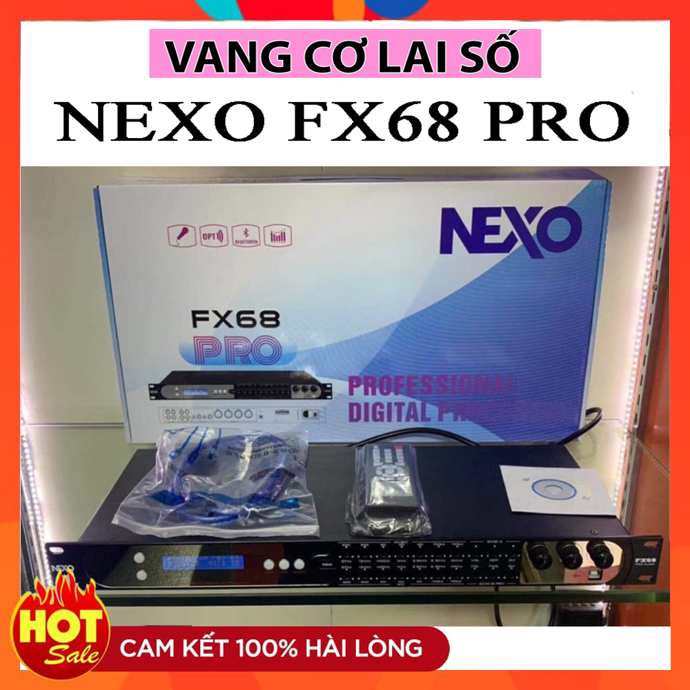 Vang số nexo fx68 pro - vang cơ lai số fx68 cho dàn karaoke chuyên nghiệp, vang chống hú, kết nối bluetooth có remote điều khiển từ xa, bảo hành 12 tháng