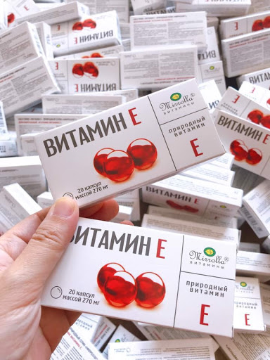 Vitamin E Nga 270mg (Hộp 20 Viên) Giúp Trẻ Đẹp Da, Chống Lão Hóa