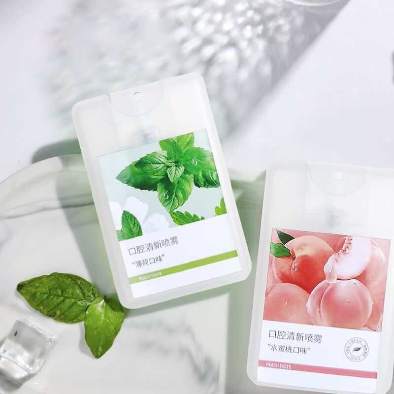 Xịt thơm miệng heyxi vị đào, bạc hà thơm mát