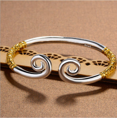 vòng tay nam bạc  925 kim cô -Như ý vòng tay thời trang Lắc tay bạc - shop bình minh