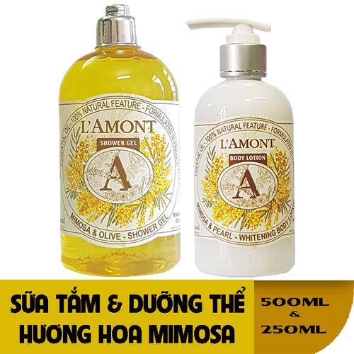 Sữa Tắm 500ml và Dưỡng thể 250ml LAmont En Provence Hương Hoa MIMOSA