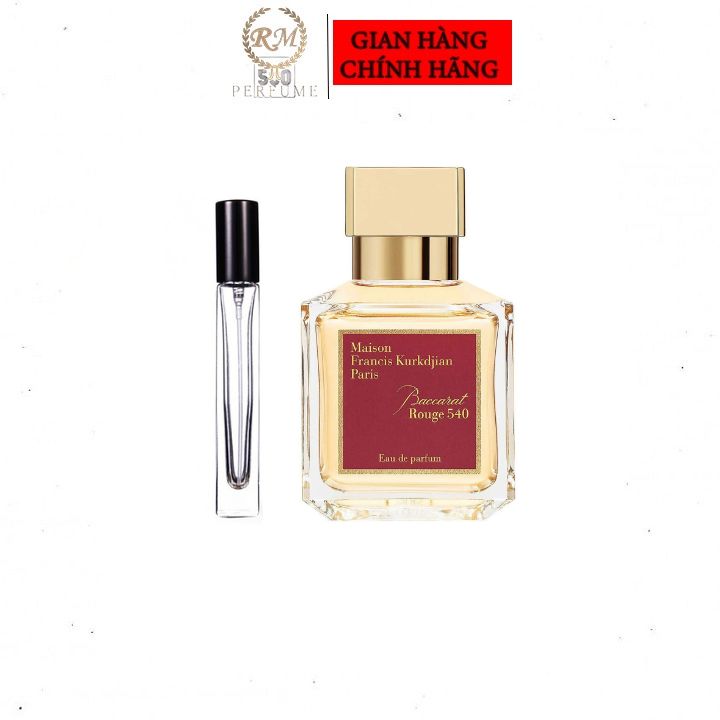 Nước hoa unisex Baccarat Rouge 540 EDP MFK, nước hoa nam nữ thơm lâu trên 12h mùi nhẹ hương hoa cỏ phương đông đem lại sự sang trọng kiêu sa dung tích 5ml/ 10ml/ 20ml
