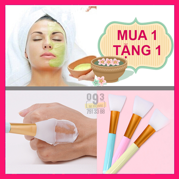 Combo 2 cọ quét mặt nạ silicon cọ lông mỹ phẩm