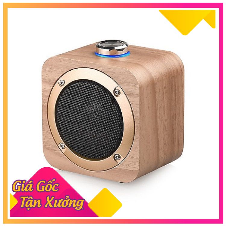 Loa bluetooth không dây mini bằng gỗ phong cách retro q1b