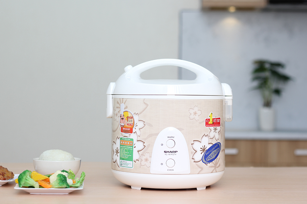 Nồi cơm điện sharp 1.8 lít ks-n191etv, chính hãng 100%, sx: thái lan, bảo hành 12 tháng