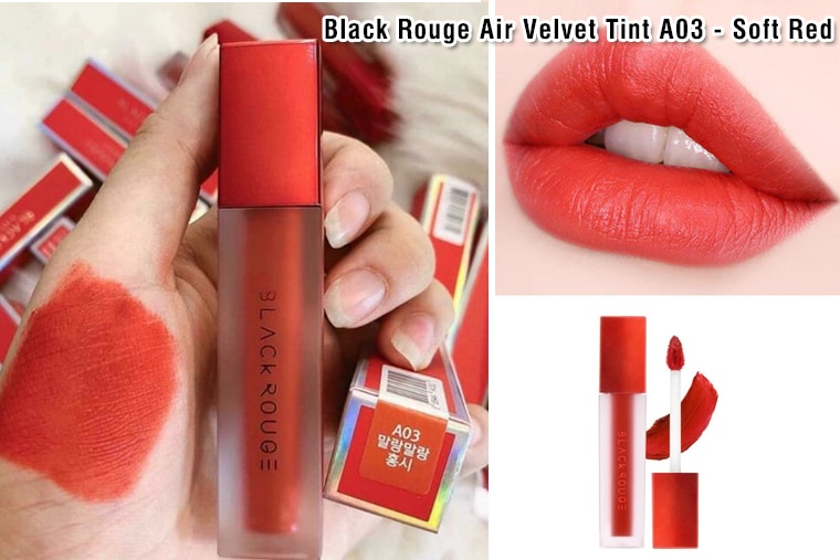 Son Black rouge A03 đỏ cam cháy