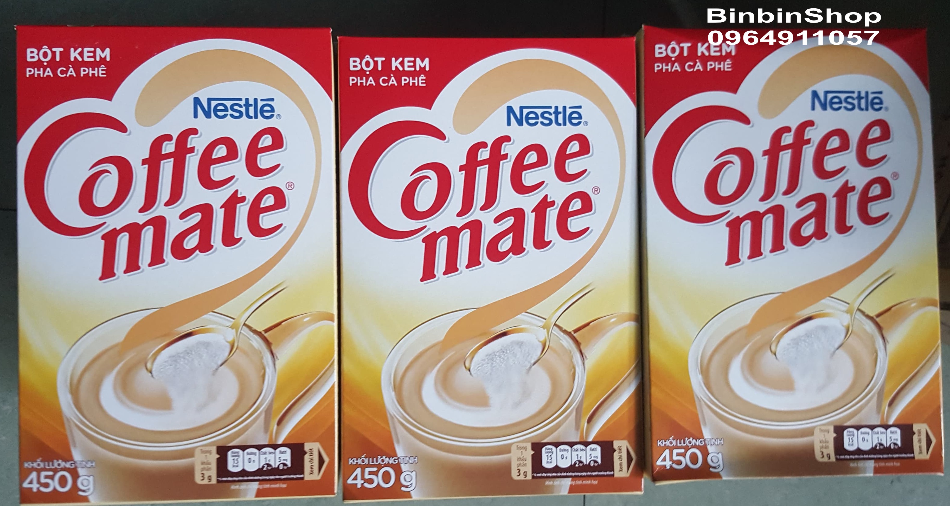 [Bình Ổn Giá] Compo 4 Hộp Bột kem coffee mate 450gram