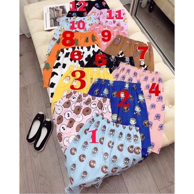 Quần đùi hình thú cotton
