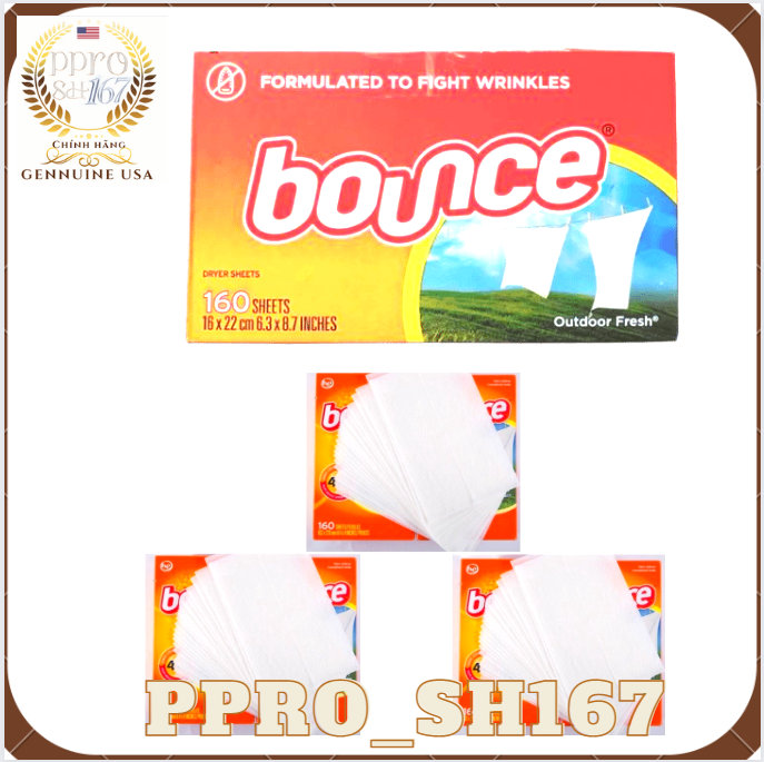 Giấy thơm quần áo Bounce Mỹ 160 tờ