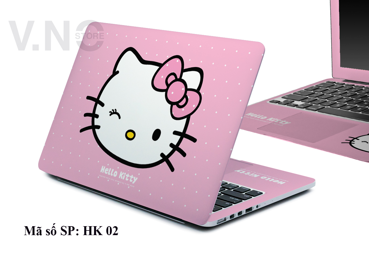 [HCM]Decal dán laptop KITTY cho các dòng máy dell/asus/acer/macbook/. . . V.No Store