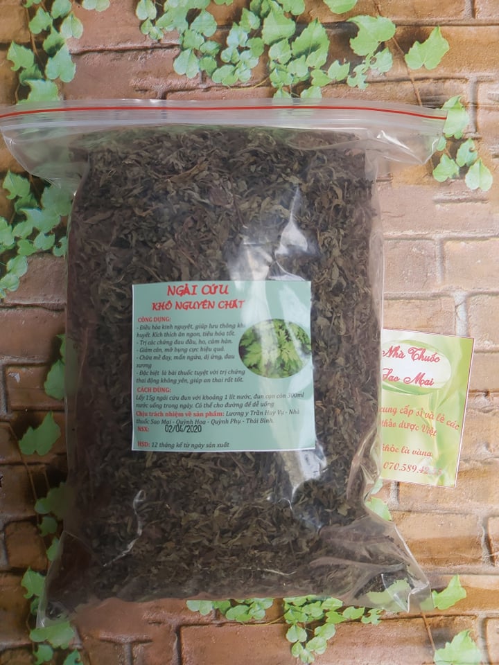 0,5kg cây ngải cứu khô nguyên chất