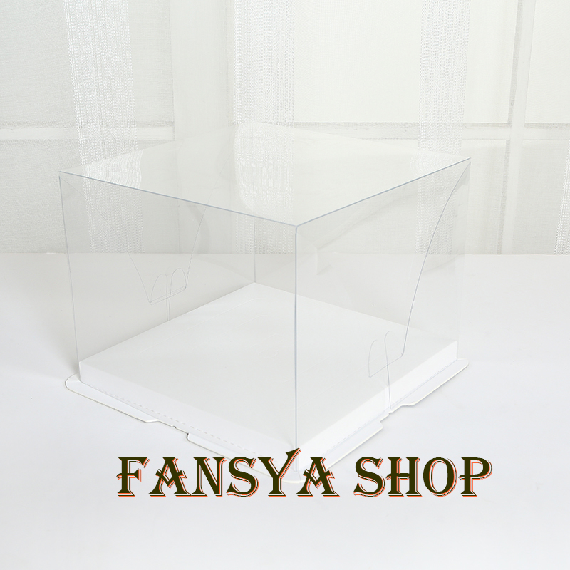 05 Hộp bánh kem, bánh sinh nhật nhựa trong suốt size 25x25x25 cm {không bao gồm Ruyban}