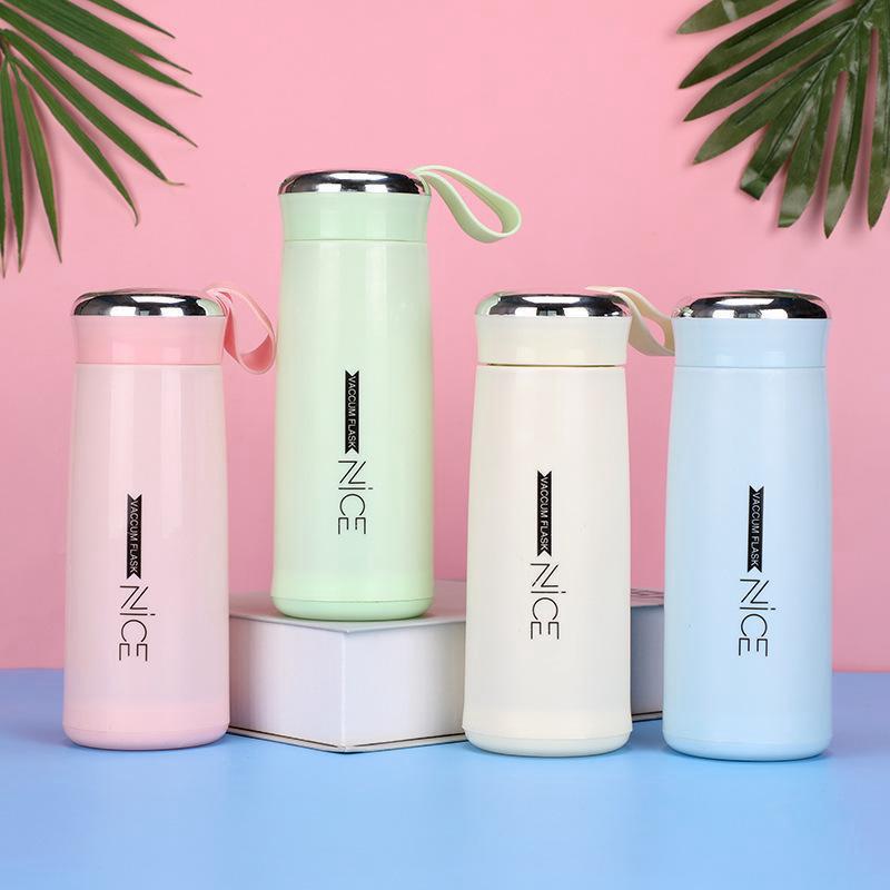 Bình nước, bình nước học sinh - bình giữ nước lõi thuỷ tinh 400ml nice-top giá rẻ hcm