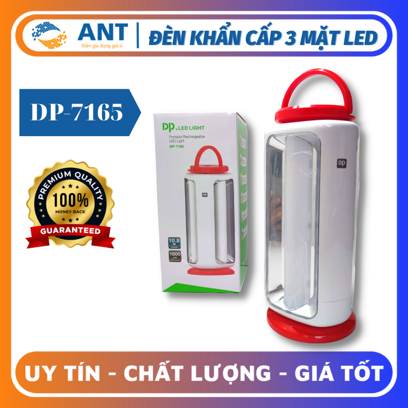 Đèn led sạc đèn tích điện siêu sáng - 3 mức độ sáng - dp 7165