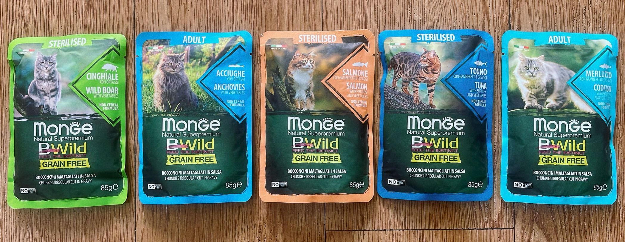Pate cao cấp monge mèo gói 85g