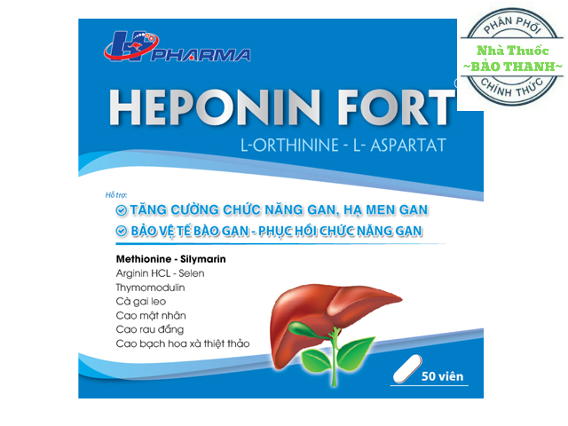 HEPONIN FORT SIÊU BẢO VỆ VÀ PHUC HỒI CHỨC NĂNG GAN - HỘP 10 VỈ X 5 VIÊN NANG MỀM