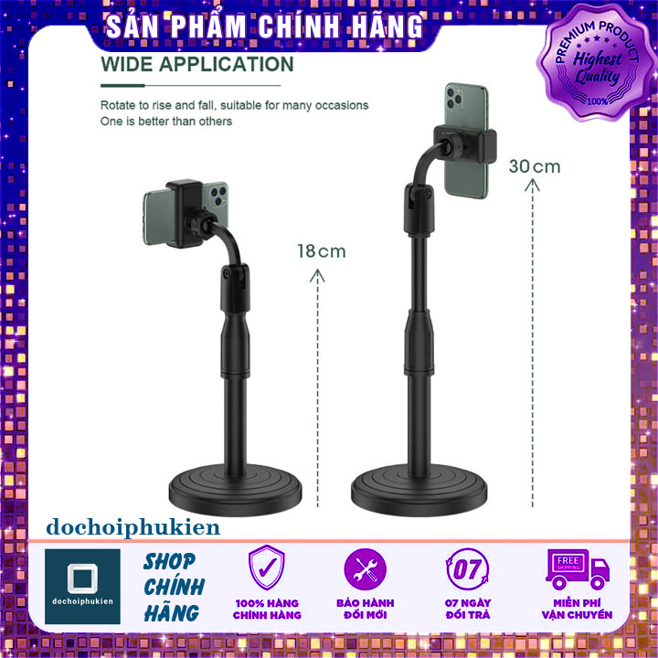 [HCM]Giá Đỡ Live Điện Thoại Di Động cao cấp xoay 360 độ có điều chỉnh độ cao phù hợp - Giá Đỡ kẹp Điện Thoại để Bàn cho phòng họcxem phim...
