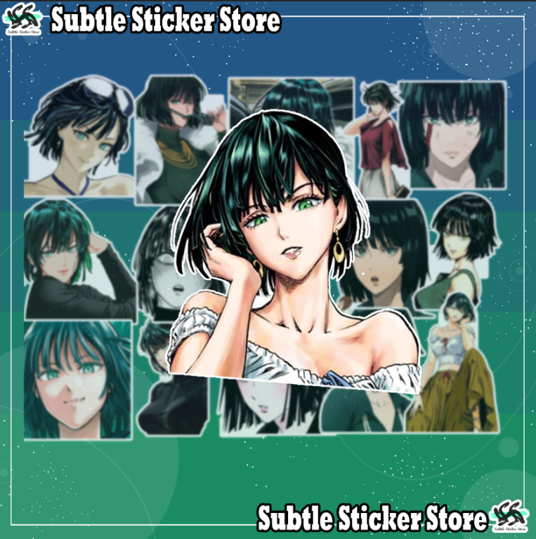 One-Punch Man - Set 10/15 Sticker Fubuki anime One-Punch Man/OPM hình dán trang trí điện thoại, mũ bảo hiểm, laptop, vali...siêu đẹp chống nước chống xước