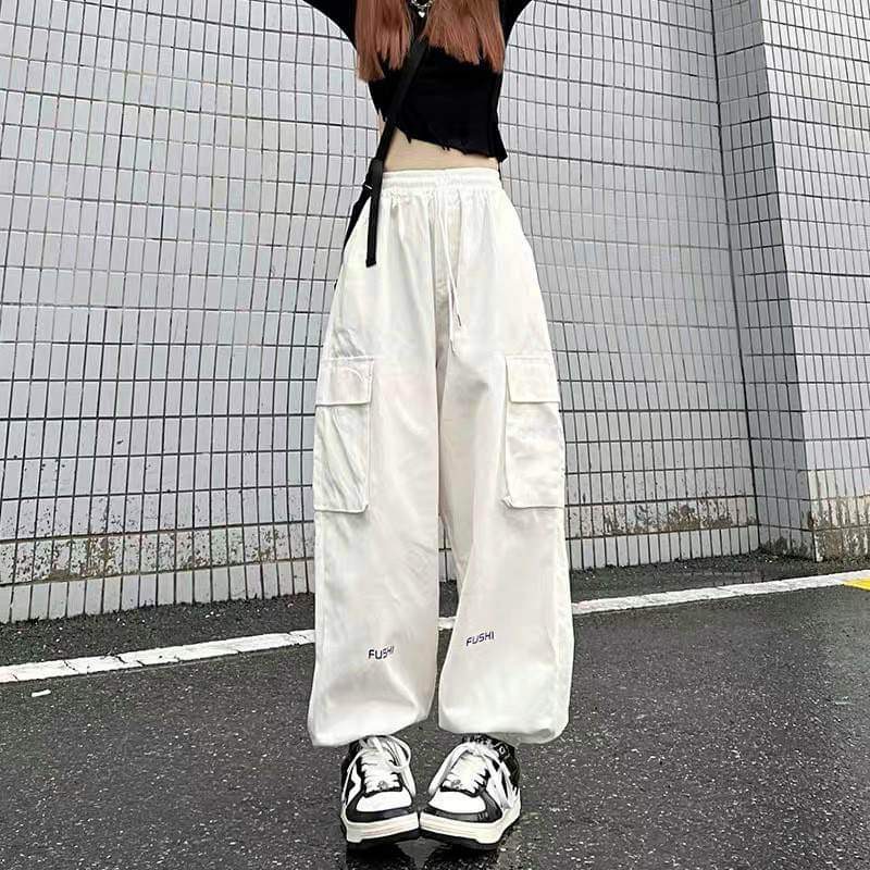 Quần jogger kaki túi hộp bo ống lưng cao nam nữ UNISEX- Quần ống bom dây rút màu trắng đen túi hộp, quần jogger thể thao nam nữ trơn bassic cá tính năng động, quần baggy ống bom hàn quốc ulzzang, CLOWE