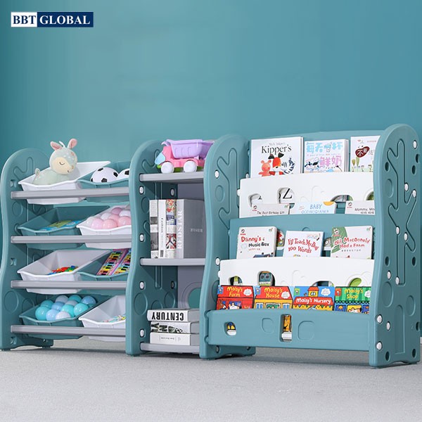 Giá kệ để đồ chơi kèm giá sách cho bé bbt global sh9603gs