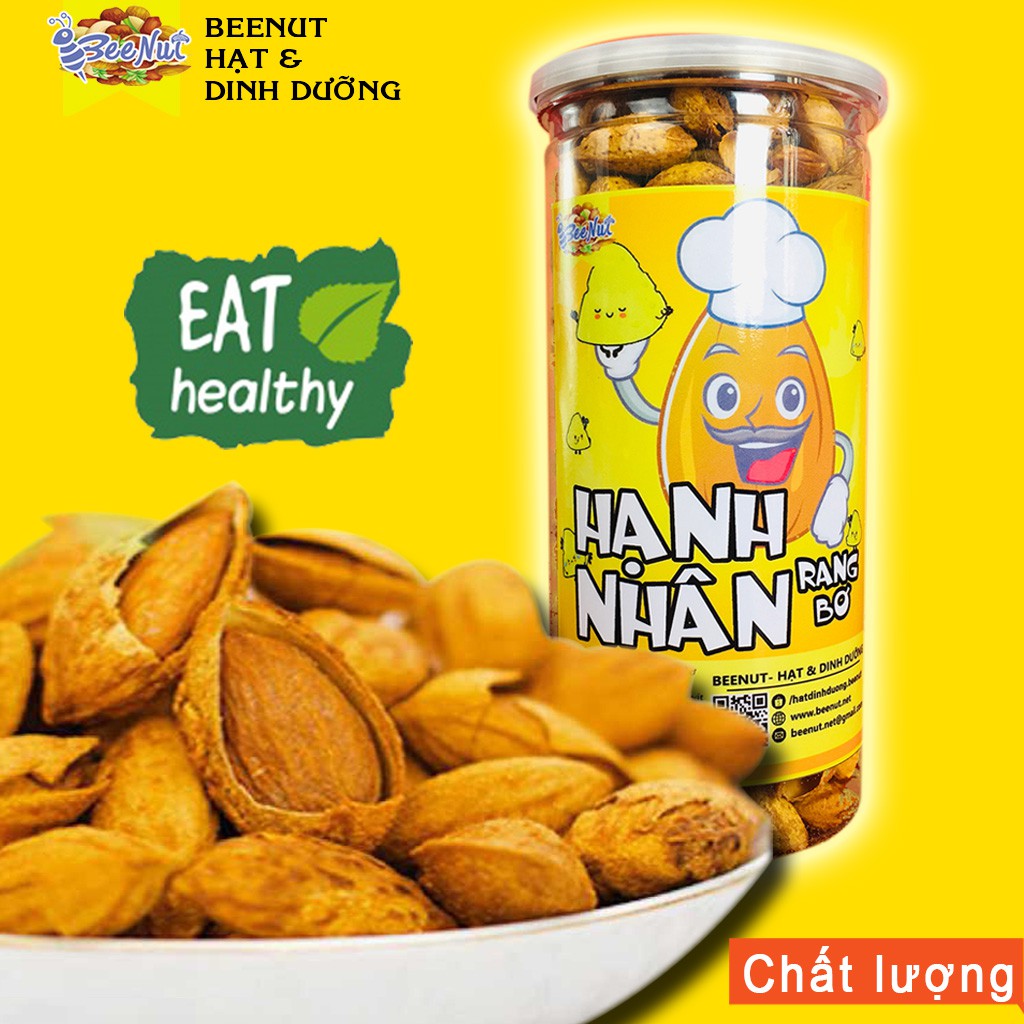 Hạnh nhân rang bơ vỏ mỏng 500g nhập khẩu mỹ hạt hạnh nhân rang bơ thơm ngon hạt dinh dưỡng beenut