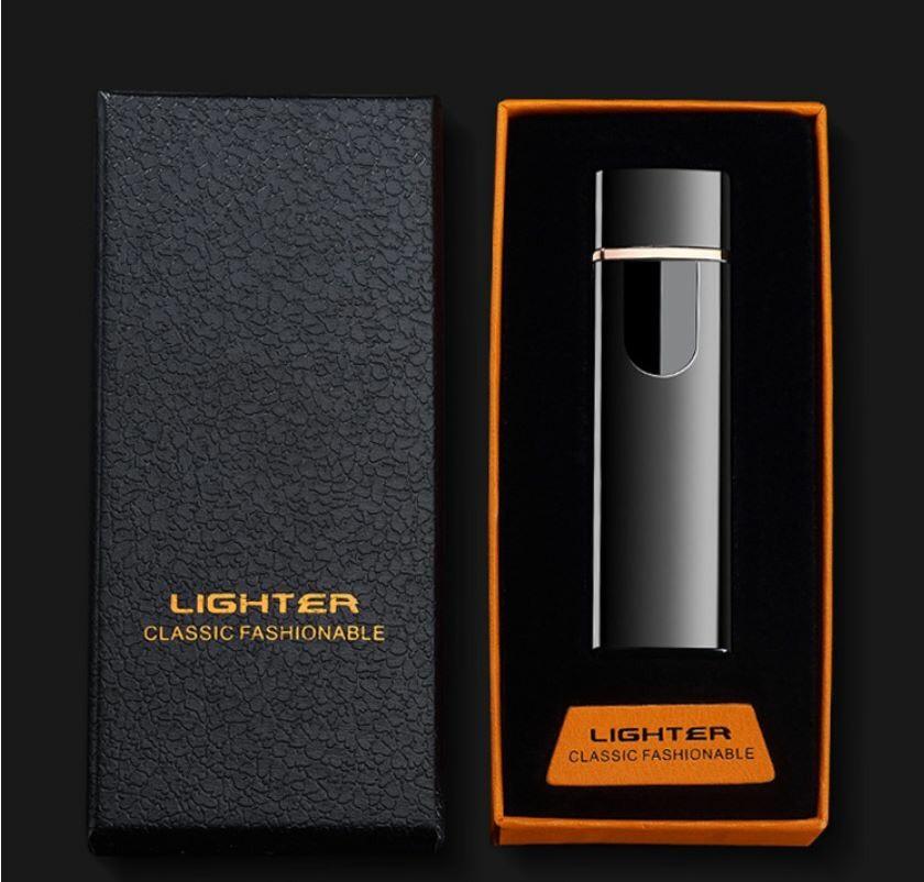 (Xả kho 3 Ngày Tặng Vòng Tỳ Hưu Phong Thủy+ Tặng cáp sạc Lightning ) Bật lửa sạc điện cảm ứng vân tay siêu hot ( Màu xanh/ Đen)