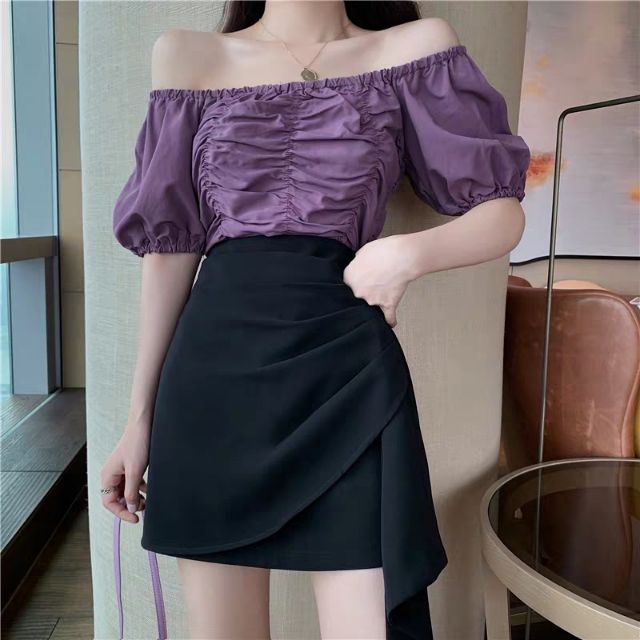 (Big size) Chân váy nhún đắp vạt dài C021, thiết kế thời trang, sang trọng, đường may tỉ mỉ chắc chắn