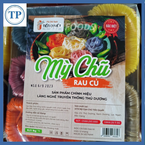 Mỳ chũ rau củ 5 vị Tiến Quyết gói 1kg