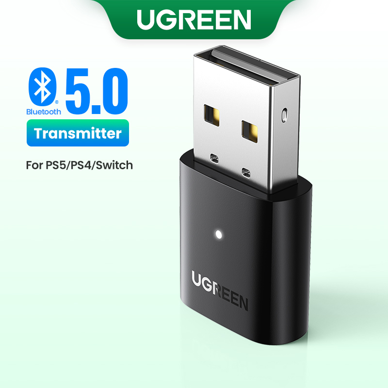 UGREEN USB Bluetooth 5.0 Bộ chuyển đổi âm thanh cho Airpods PC Máy tính PS4 Pro Nintendo Switch Bluetooth Bộ chuyển đổi Bluetooth Chế độ TV