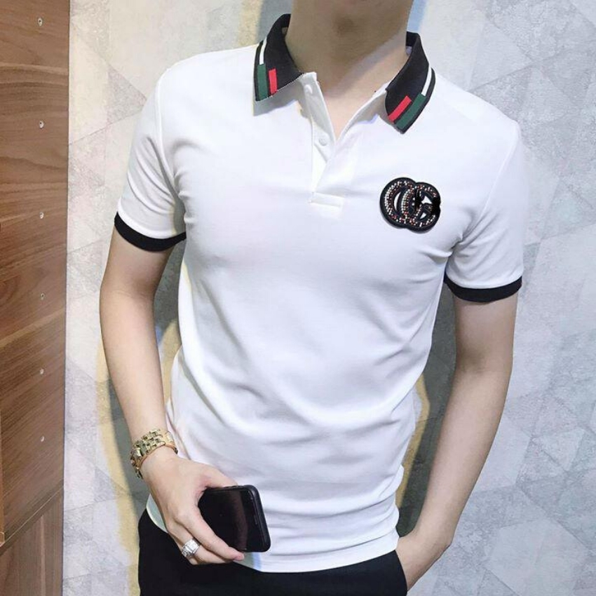 [HCM]Áo thun nam cổ polo viền cổ GC6444 thời trang AURORA PLAZA Chất liệu vải thấm hút mồ hôi tốt