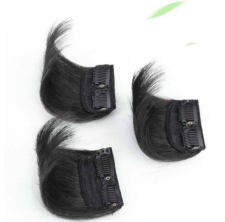 Tóc thật 100% - tóc giả kẹp phím phồng mini