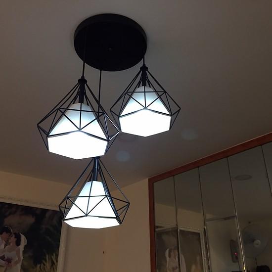 Đèn thả 3 kim cương đã bao gồm bóng LED