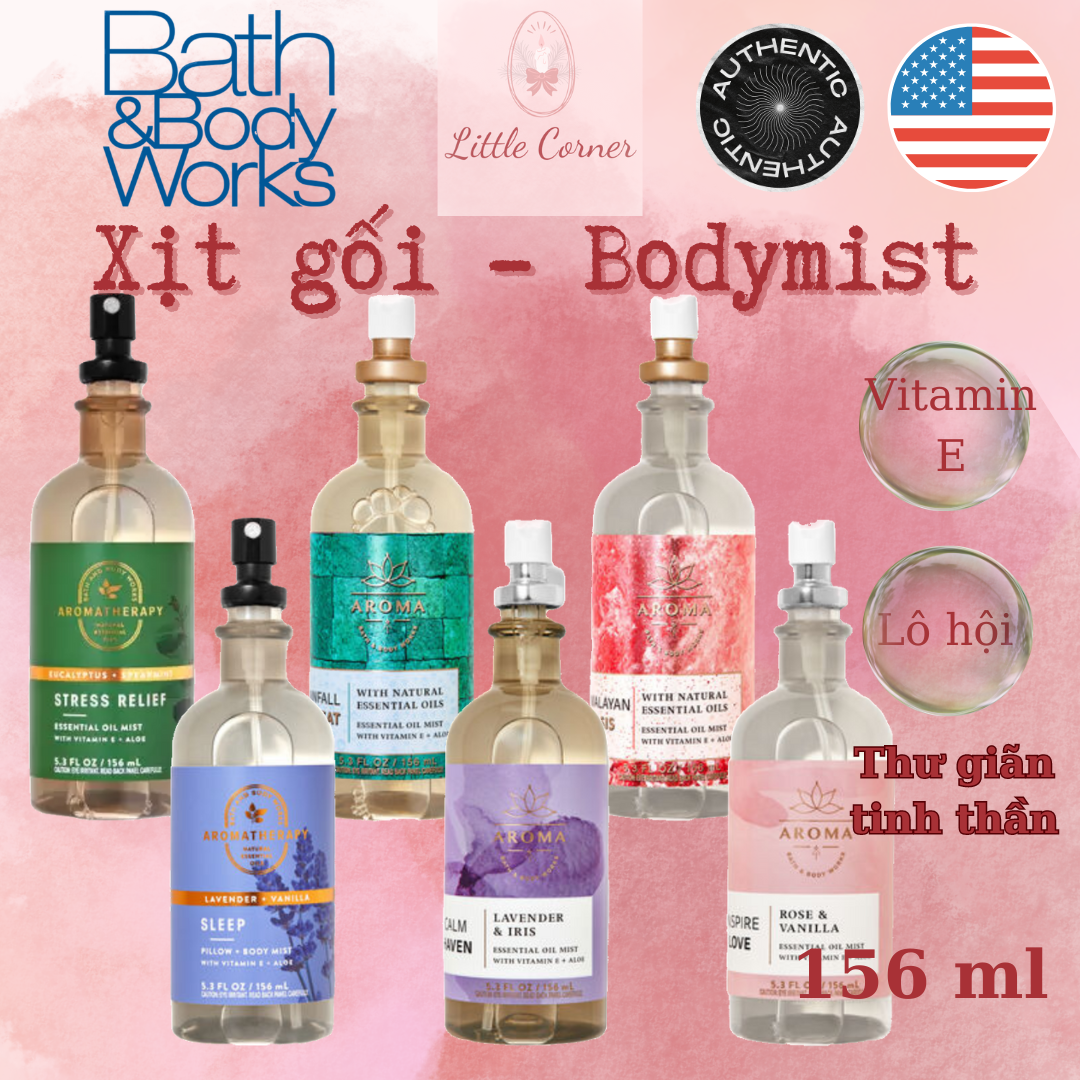 Xịt gối - bodymist bath and body works - aromatherapy 156ml