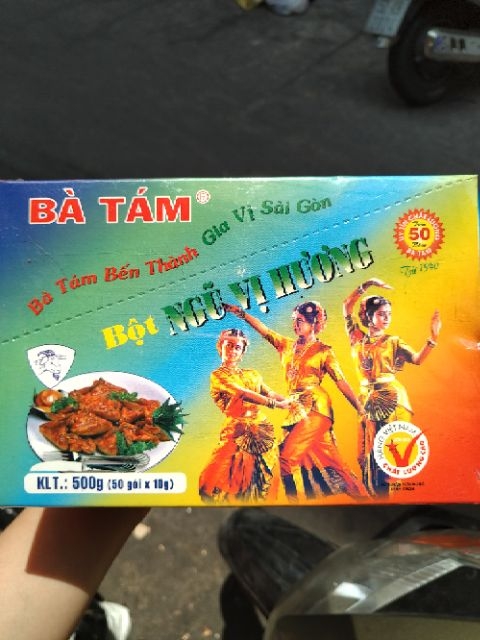 Hộp bột gia vị ngũ vị hương bà tám 500g