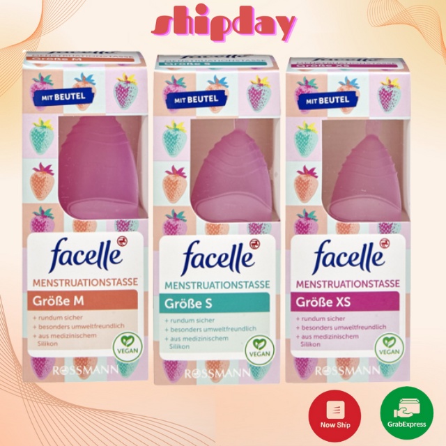 Cốc nguyệt san facelle size s,m,xs hàng đức