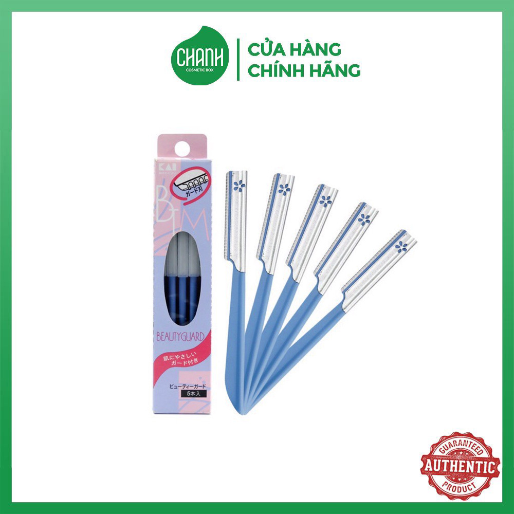 Set 5 dao cạo lông mày KAI có lớp bảo vệ hàng Nhật Bản