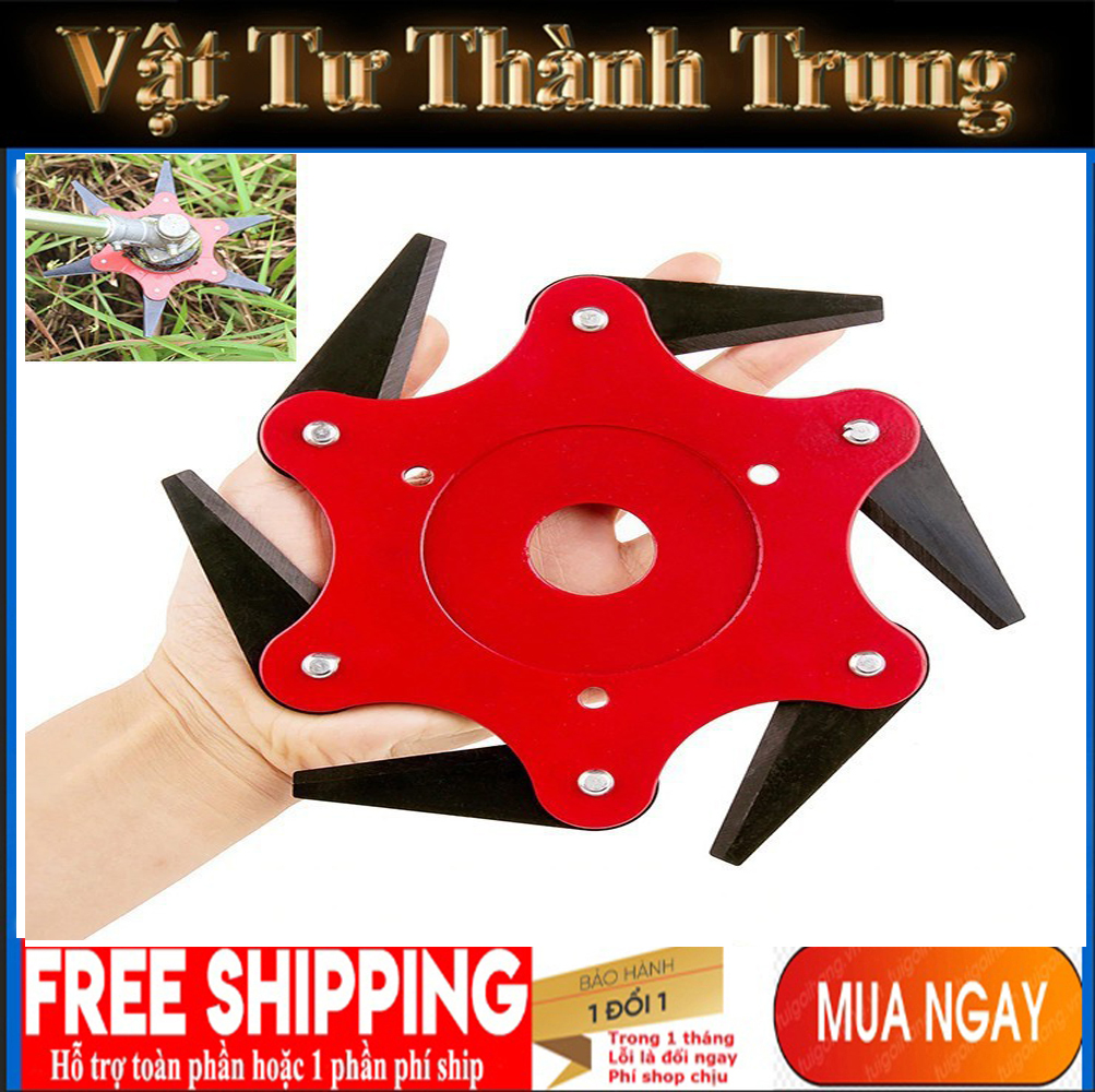 Lưỡi Dao Cho Máy Cắt Cỏ 6 Cánh -Lưỡi cắt cỏ- Dụng cụ làm vườn chuyên nghiệp giúp loại bỏ cỏ tận gốc