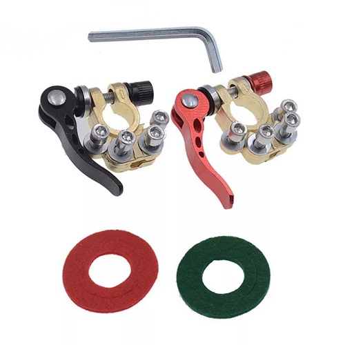 Bộ 2 Kẹp Nối Pin Xe Hơi Chốt Tháo Lắp Nhanh Thiết Bị Đầu Cuối Dẫn Điện Cao Dòng Điện Ổn Định Đi Kèm Cờ Lê Lục Giác